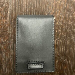Quince Italian Black Leather Money Clip-Wallet